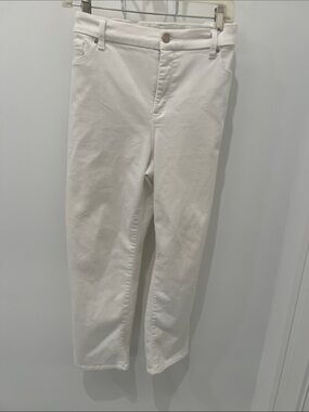 Chico's White Slimming Girlfriend Crop Jeans